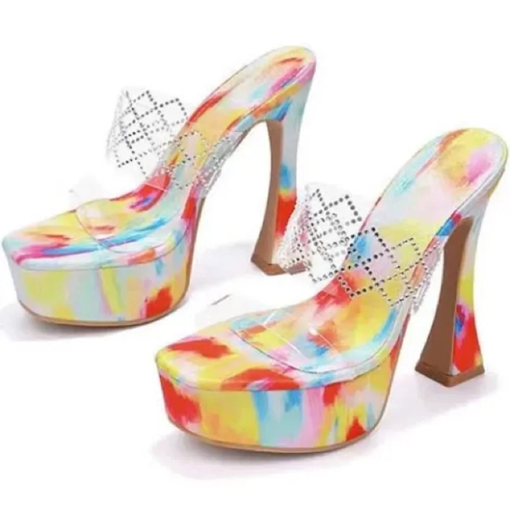🔥Cape Robbin Risk Platform Shoes Size 9 US Rainbow Dancer Shoes🔥 BRAND NEW
